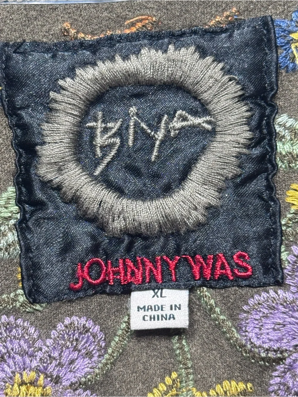 Johnny Was embroidered Hoodie biya Duster Cardigan wrap like new size Xlarge